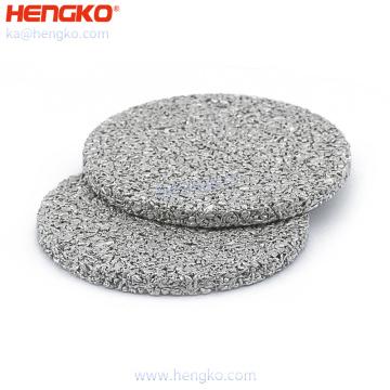 Tamanho de poro personalizado sinterizado 0.5 2 10 mícrons em aço inoxidável pó de filtro sinterizado disco